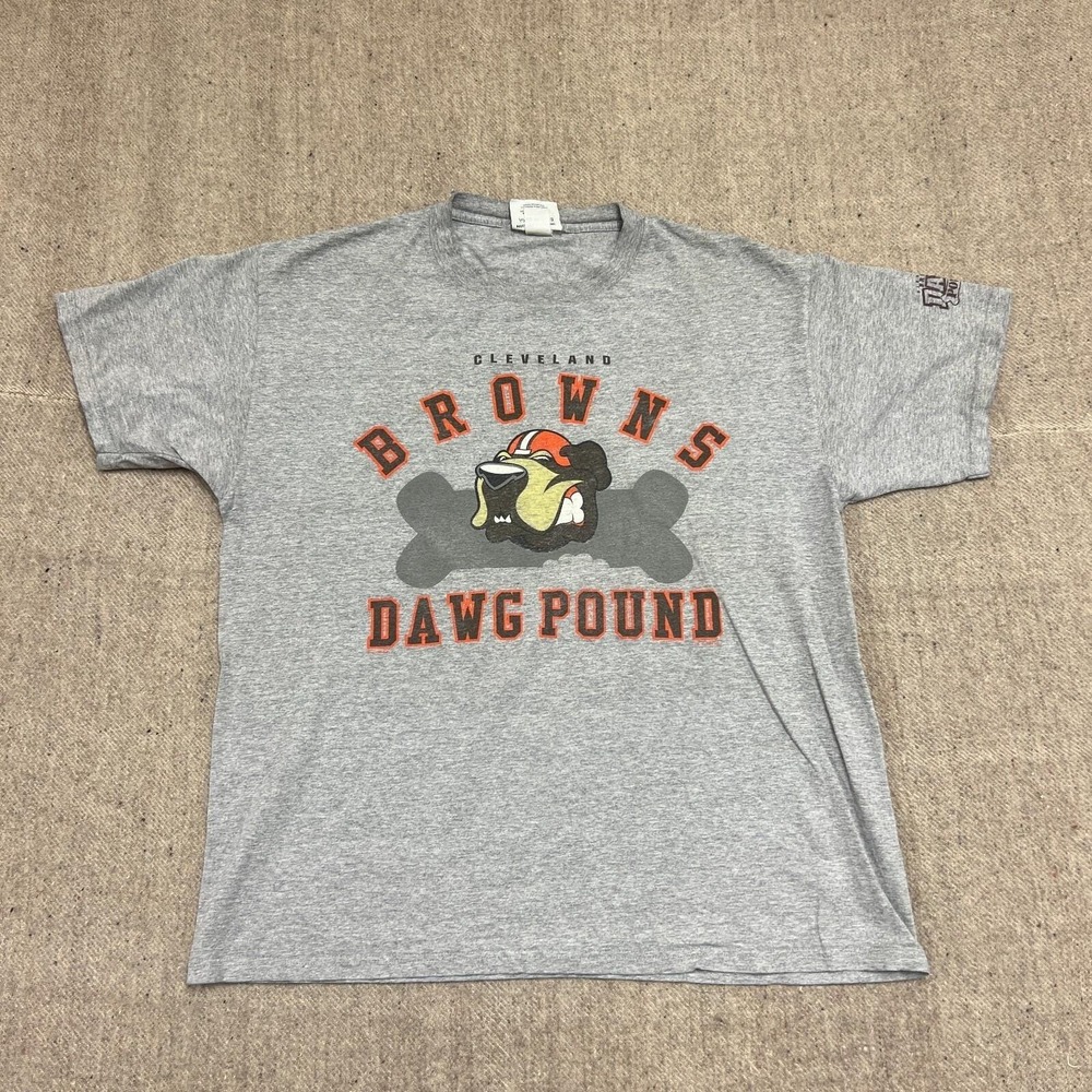Vintage Cleveland Browns Shirt Mens XL Gray 1990s NFL Dawg Pound